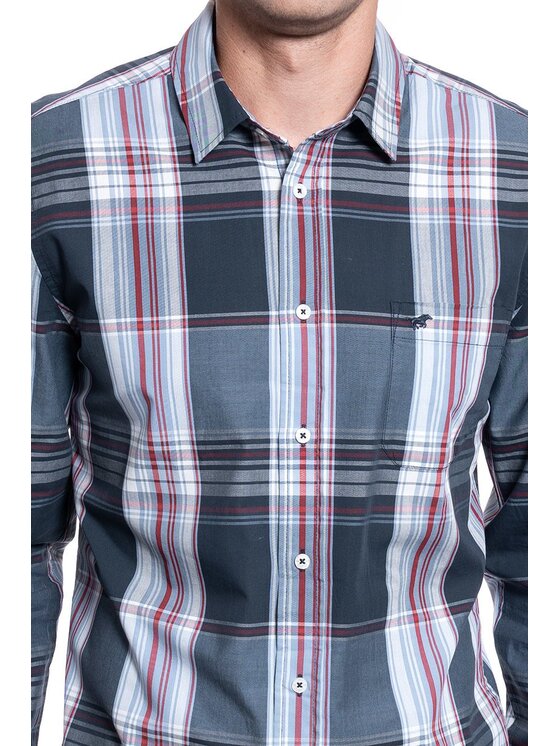 Mustang Mustang Camicia CLEMENS BIG CECK Nero Regular Fit