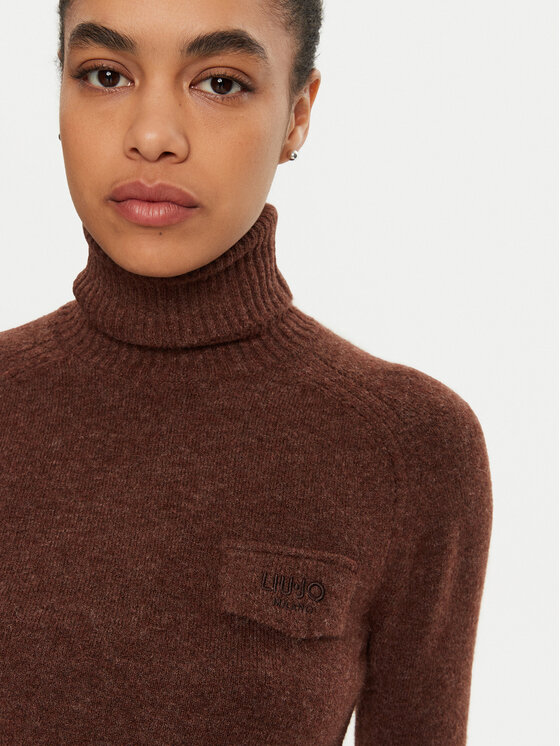 Liu Jo Liu Jo Rollkragenpullover WF4363 MA49P Braun Regular Fit