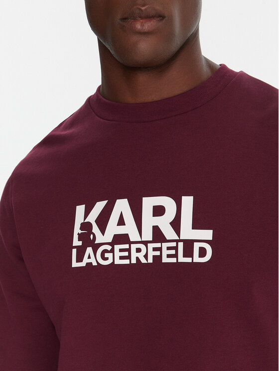 KARL LAGERFELD KARL LAGERFELD Bluza 705091 554917 Bordowy Regular Fit