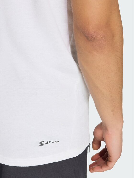 adidas adidas Koszulka techniczna 105405 Biały Regular Fit