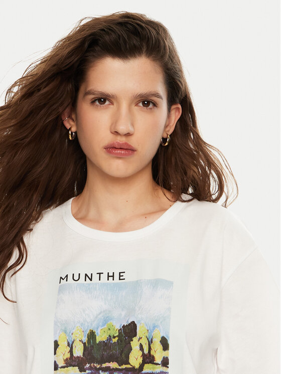 Munthe Munthe T-Shirt Silane 244110024460 Biały Regular Fit