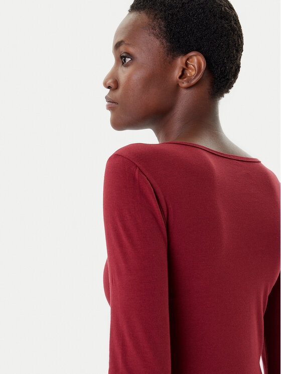 ONLY ONLY Bluza Live Love 15204712 Bordo rdeča Stretch Fit
