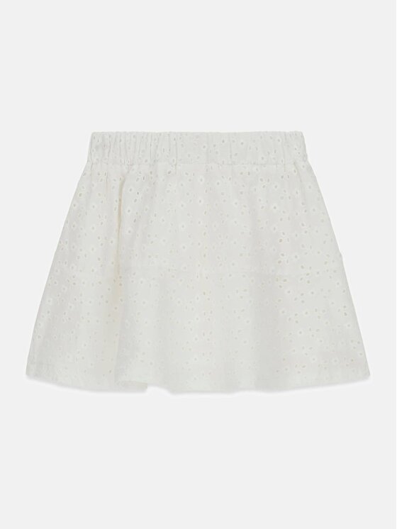 Guess Kids Guess Kids Kalhoty z materiálu 181988 Bílá Regular Fit