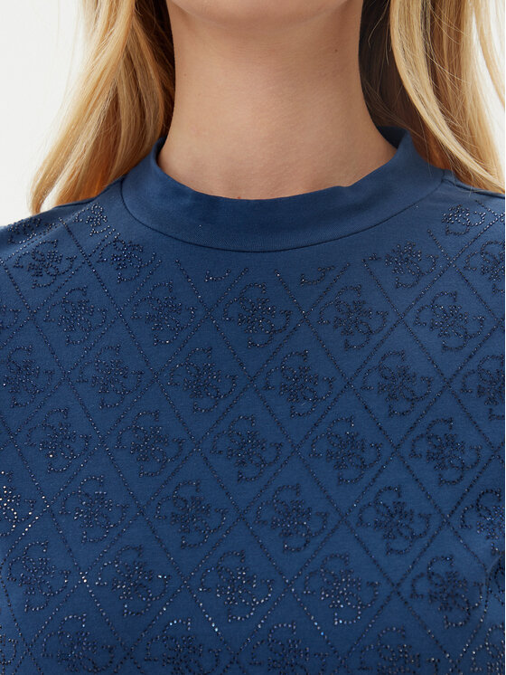 Guess Guess Tričko W4BI26 J1314 Tmavomodrá Slim Fit