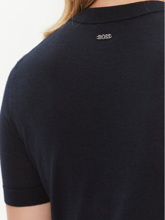 BOSS Boss Пуловер Falyssiasi 50492857 Тъмносин Regular Fit