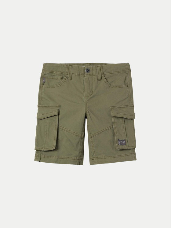 NAME IT NAME IT Bavlnené šortky 13198124 Zelená Regular Fit
