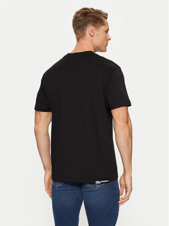Karl Lagerfeld Jeans Karl Lagerfeld Jeans Póló A1M17044 Fekete Regular Fit