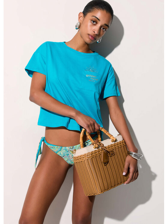 Liu Jo Liu Jo T-Shirt VA6161JS923P9775 Turkusowy