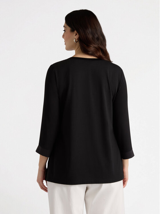 Fiorella Rubino Fiorella Rubino Bluzka G036L008349N033 Czarny Flared Fit