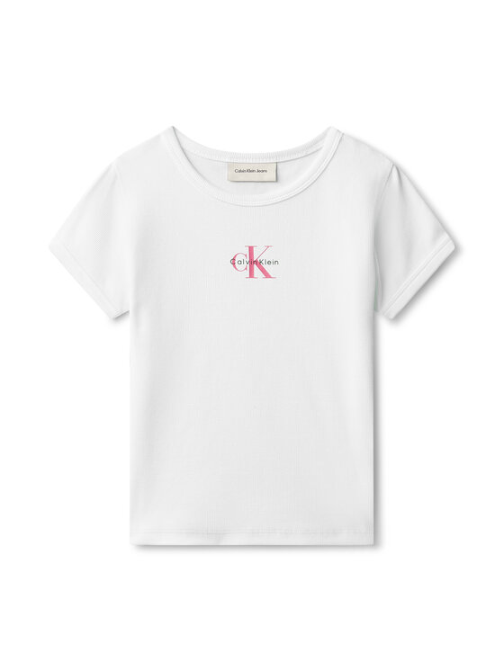 Calvin Klein Jeans Calvin Klein Jeans T-särk Monologo LVCKSJB11G Valge Regular Fit