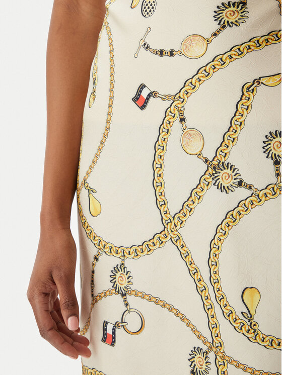 Tommy Jeans Tommy Jeans Макси пола Chain Print DW0DW22298 Светлобежов Slim Fit