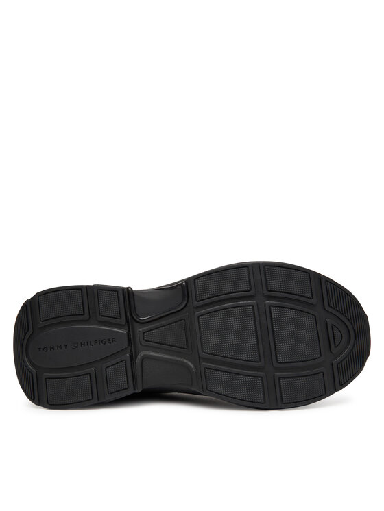 Tommy Hilfiger Tommy Hilfiger Laisvalaikio batai Chunky Runner Patent FW0FW08840 Juoda