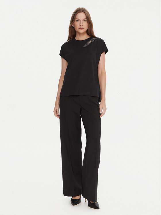 LOLA CASADEMUNT LOLA CASADEMUNT T-krekls LF2515024 Melns Regular Fit