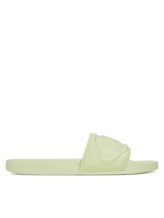 Calvin Klein Jeans Calvin Klein Jeans Klapki Slide Pu Hf Mg YW0YW01879 Zielony