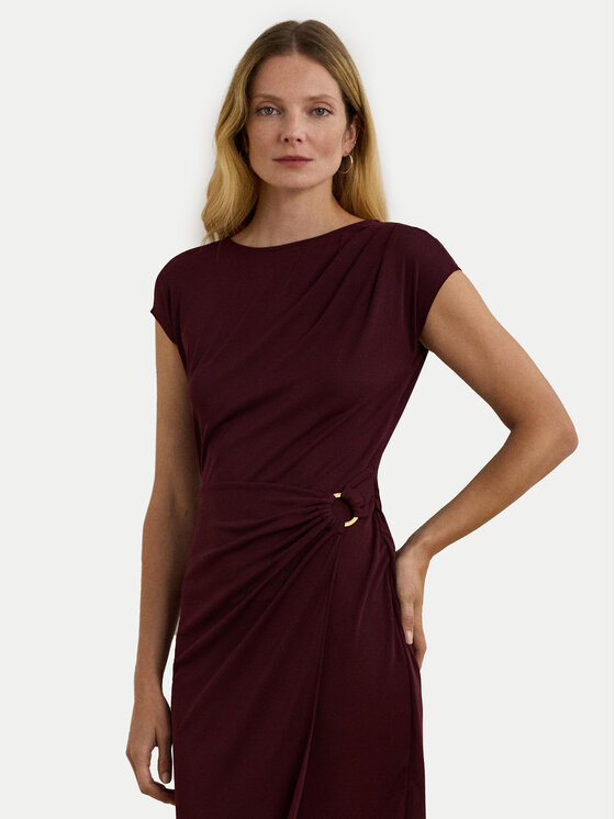 LAUREN RALPH LAUREN LAUREN RALPH LAUREN Koktel haljina 250951402001 Tamnocrvena Slim Fit