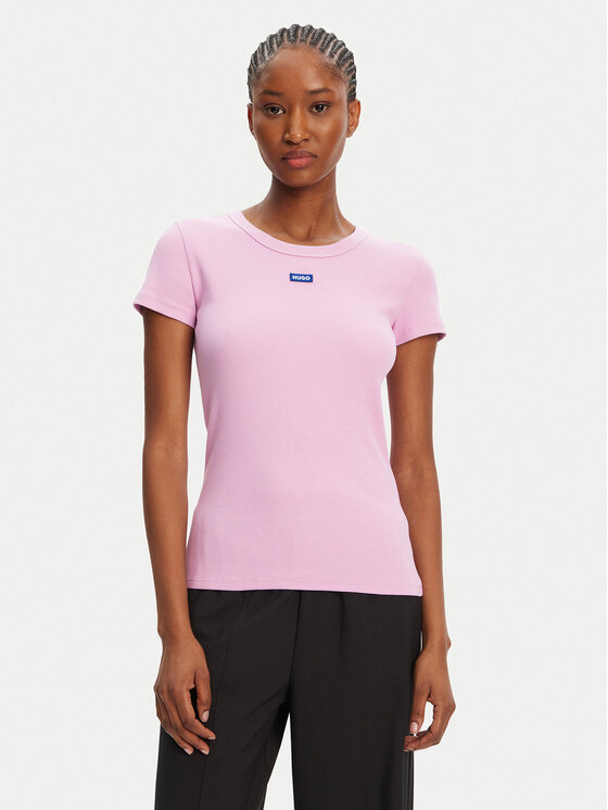 HUGO HUGO T-Shirt Easy 50523924 Różowy Slim Fit