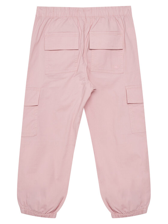 United Colors Of Benetton United Colors Of Benetton Kalhoty z materiálu 4L2VCF046 Růžová Relaxed Fit