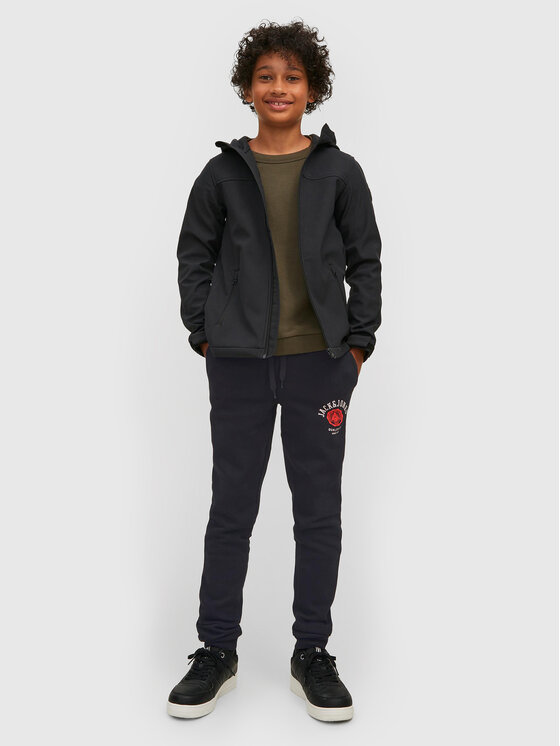 Jack&Jones Junior Jack&Jones Junior Spodnji del trenirke Logo 12213086 Črna Regular Fit