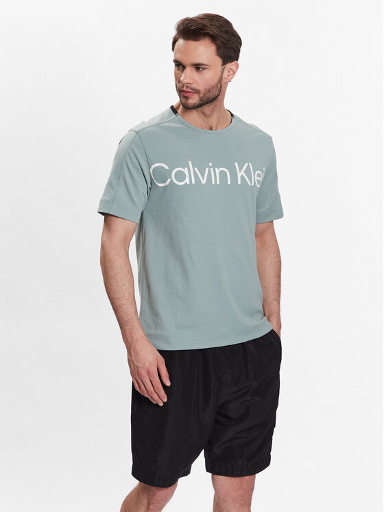 Calvin Klein Performance Marškinėliai 00GMS3K102 Žalia Regular Fit