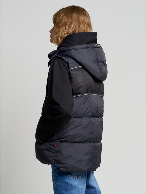 BIG STAR BIG STAR Kamizelka DILAN_906_130 Czarny Basic Fit