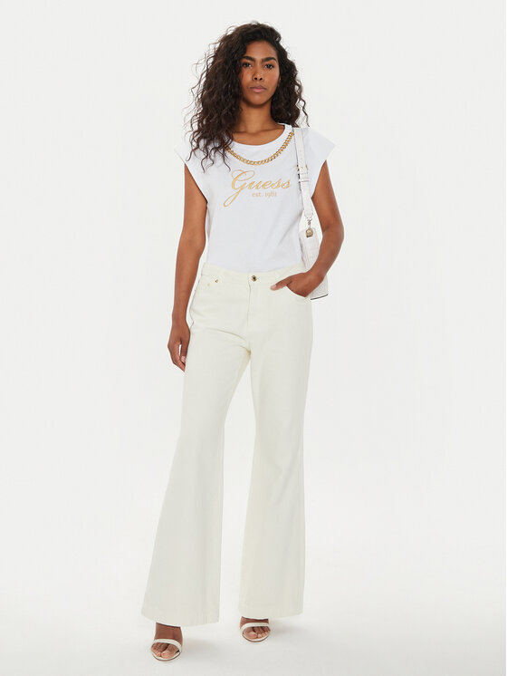 Guess Guess Тишърт W4YI16 I3Z14 Бял Regular Fit