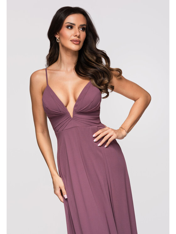 Ombre Ombre Sukienka wieczorowa LA-OM-DLR357 Czerwony A-Line Fit