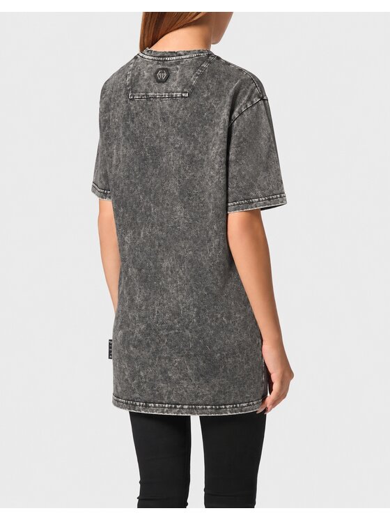 PHILIPP PLEIN PHILIPP PLEIN T-Shirt 32157 Czarny Over Fit