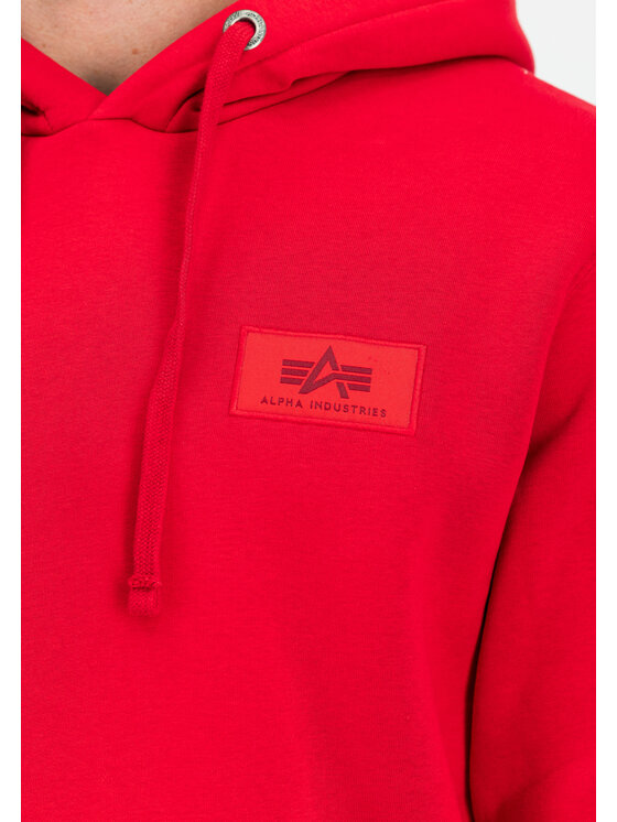 Alpha Industries Alpha Industries Bluza Back Print Hoodie Czerwony Regular Fit