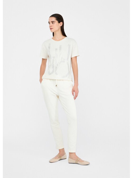 Liu Jo Liu Jo T-shirt TF5184JS923M9811 Bianco Regular Fit