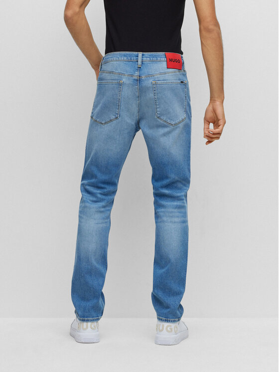 HUGO Hugo Jeansy 50489839 Zelená Slim Fit