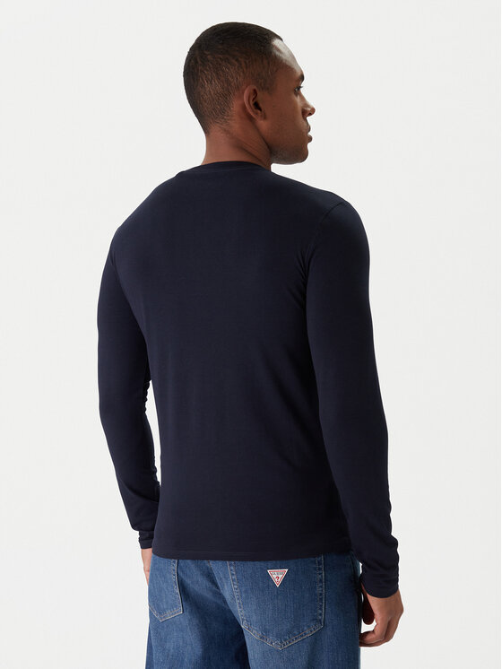 Guess Guess Тениска с дълъг ръкав M2YI28 J1314 Тъмносин Slim Fit