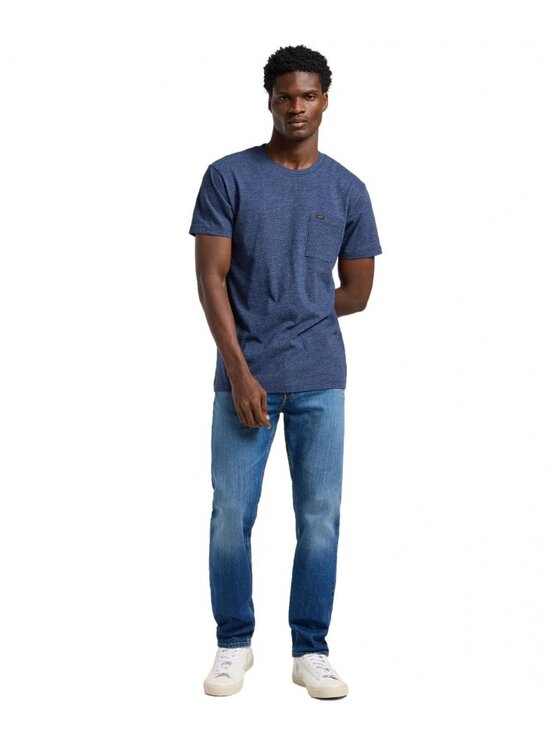 Lee Lee T-Shirt ULTIMATE POCKET TEE Niebieski Regular Fit