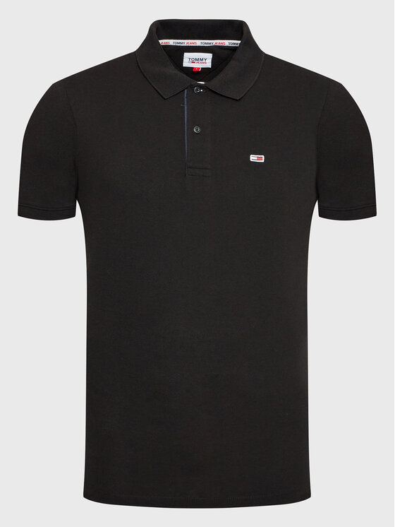 Tommy Jeans Tommy Jeans Polo DM0DM15370 Crna Slim Fit