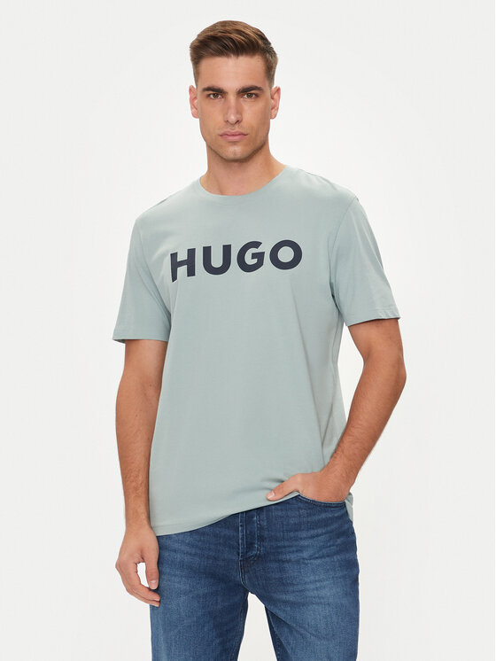 Hugo T-krekls Dulivio 50467556 Zaļš Regular Fit