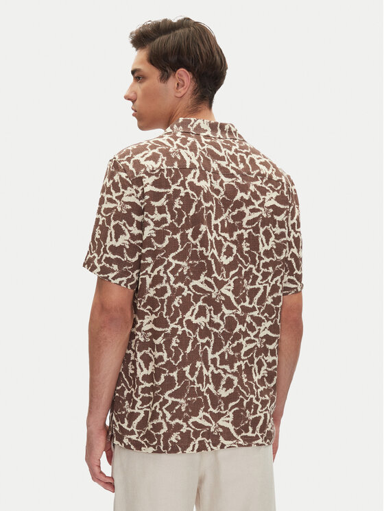 Mustang Mustang Camicia Layton 1016253 Marrone Relaxed Fit