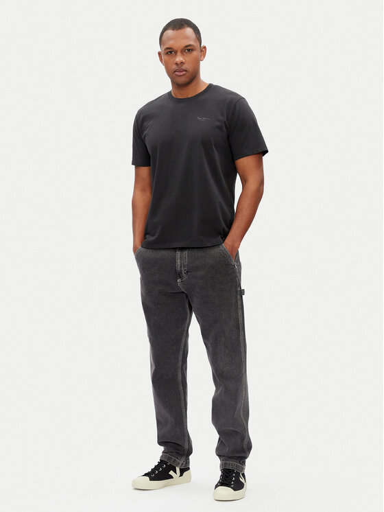 Pepe Jeans Pepe Jeans T-särk Jacko PM508664 Must Regular Fit