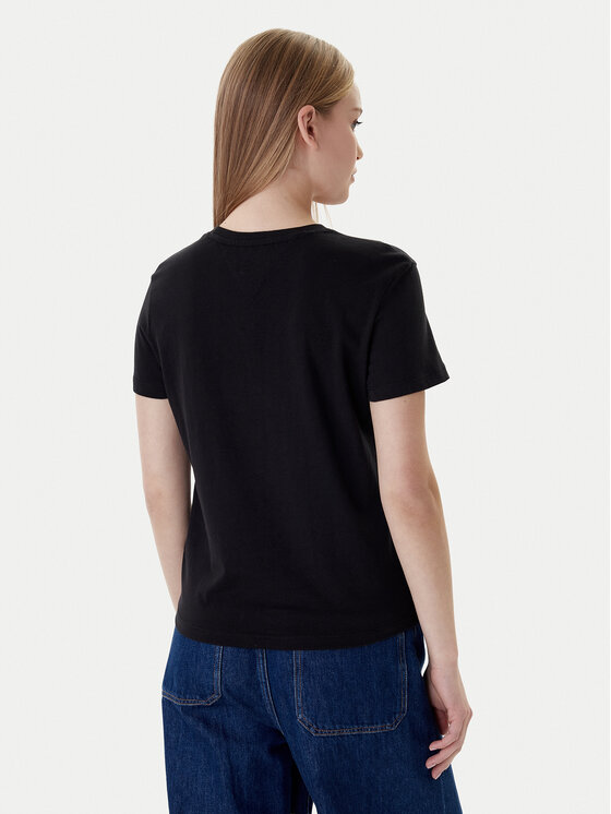 Tommy Jeans Tommy Jeans Tricou Essential DW0DW21842 Negru Regular Fit