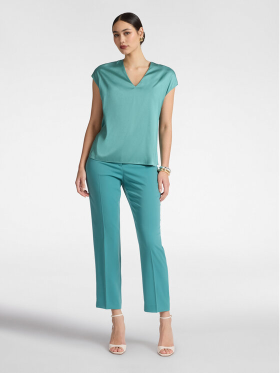 Elena Mirò Elena Mirò Blusa 2002P000221N0B5 Turchese Regular Fit