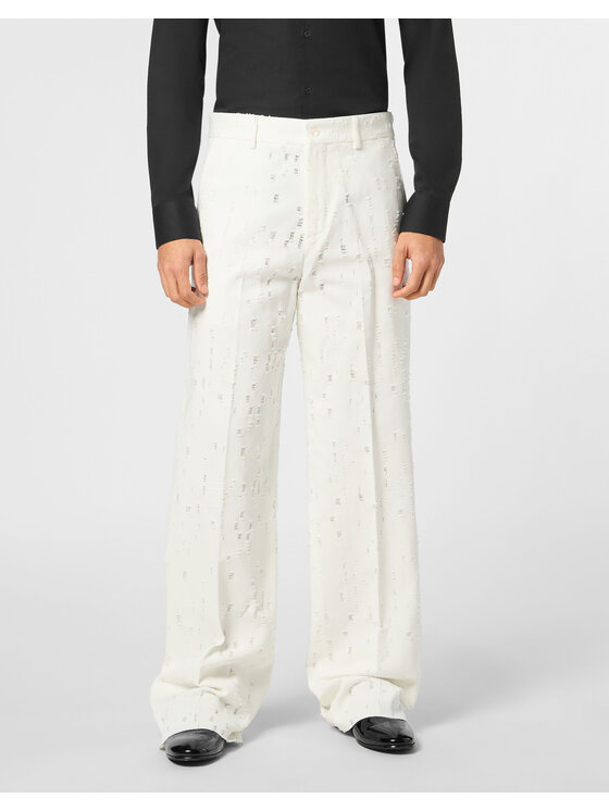 PHILIPP PLEIN PHILIPP PLEIN Pantaloni di tessuto 23235 Bianco Regular Fit