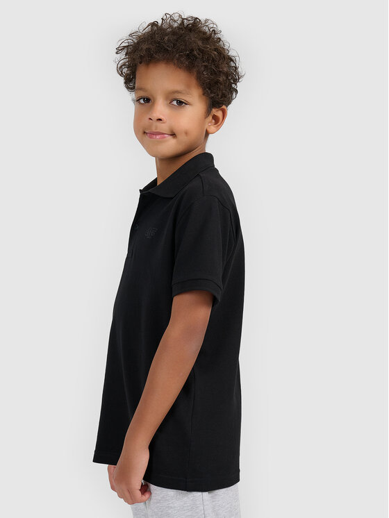 4F 4F Polo BASIC+ Czarny Regular Fit