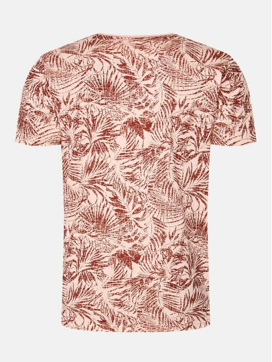 INDICODE INDICODE Tricou Palme 40-935 Roz Regular Fit