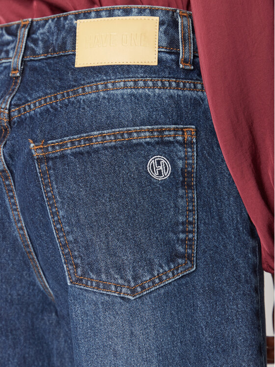 Haveone Haveone Jeans hlače Frankie PGZ-M087 Modra Wide Leg