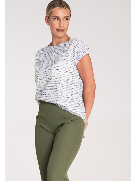 FIGL FIGLFIGL Blusa M1048 Bianco Regular Fit