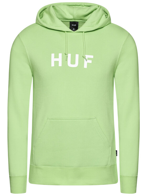 HUF HUF Pulóver Essentials Og Logo PF00099 Zöld Regular Fit