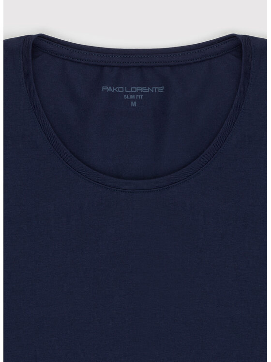 Pako Lorente Pako Lorente T-Shirt P000B-TT-001 Granatowy Slim Fit