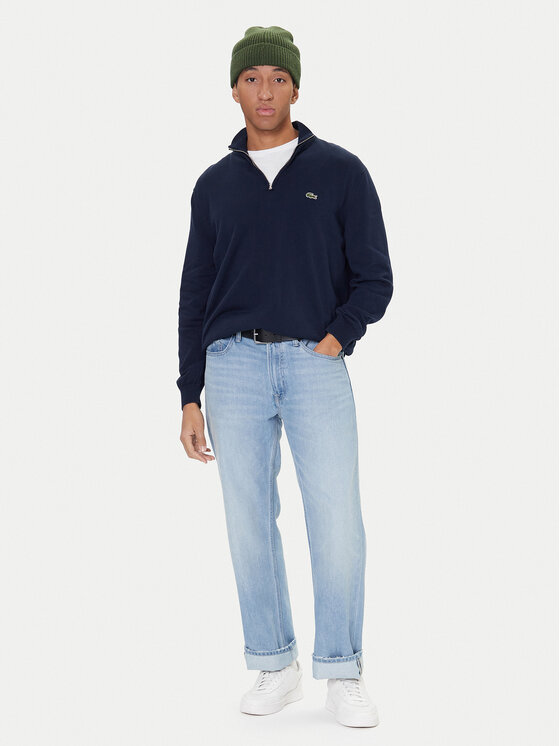 Lacoste Lacoste Tričko TH2038 Tmavomodrá Regular Fit