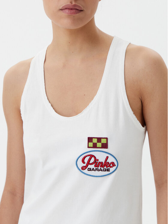 PINKO PINKO Top Noel 105269 A2ME Bílá Regular Fit
