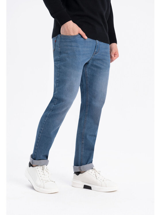 Volcano Volcano Jeansy D-LEON 43 Niebieski Regular Fit