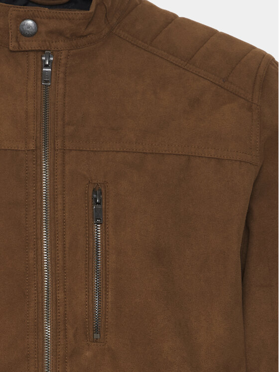 Blend Blend Bunda z imitácie kože 20716626 Hnedá Regular Fit
