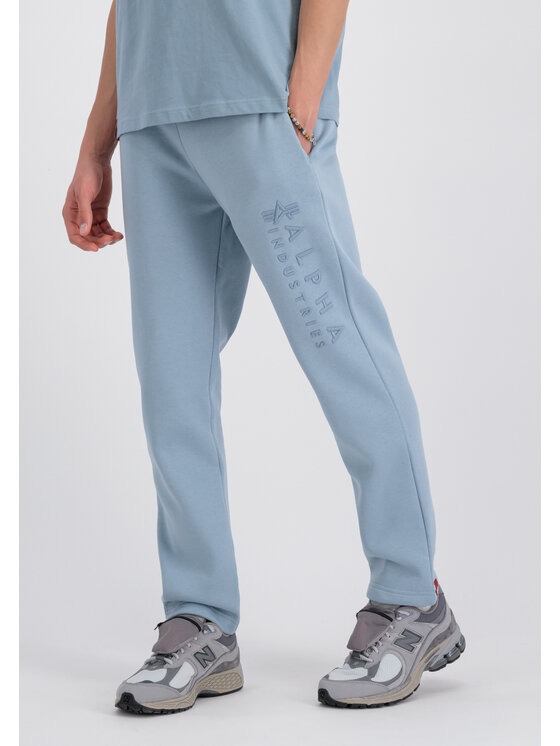 Alpha Industries Alpha Industries Joggery Embroidery Jogger Błękitny Straight Leg